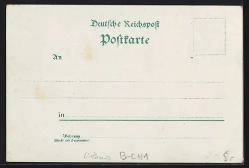 Lithographie Berlin-Charlottenburg, Schlossansicht