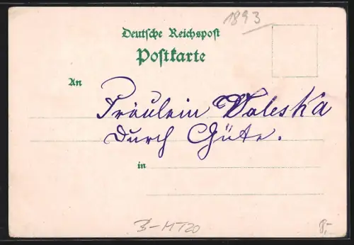 Lithographie Berlin, Unter den Linden, Leipziger Strasse, Strassenbahn