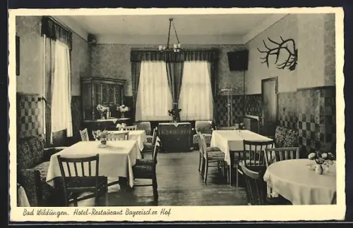 AK Bad Wildungen, Hotel-Restaurant Bayerischer Hof, Innenansicht
