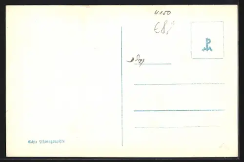 AK Krefeld, Strasse mit Geschäften