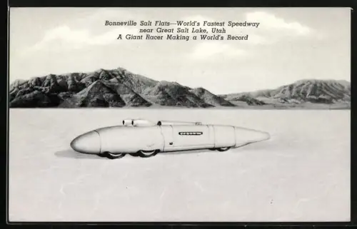 AK Hochgeschwindigkeits-Auto auf dem Grossen Salzsee in Utah