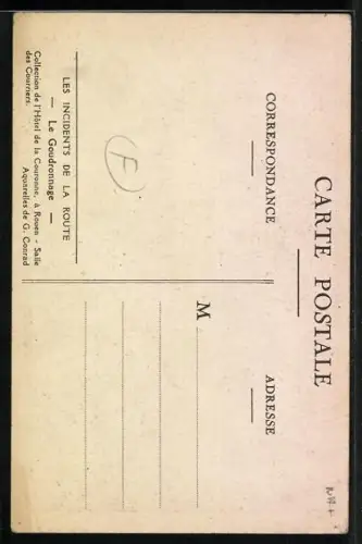 AK Auto auf dreckiger Strasse