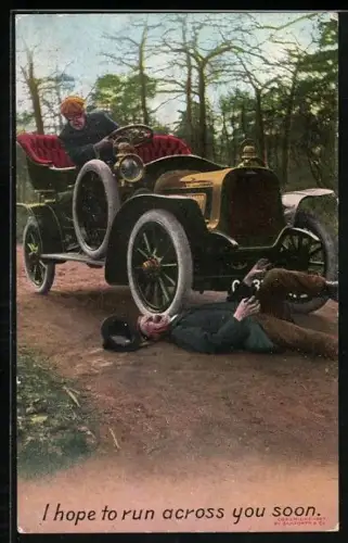 AK Autofahrer überfährt beinahe einen Fussgänger