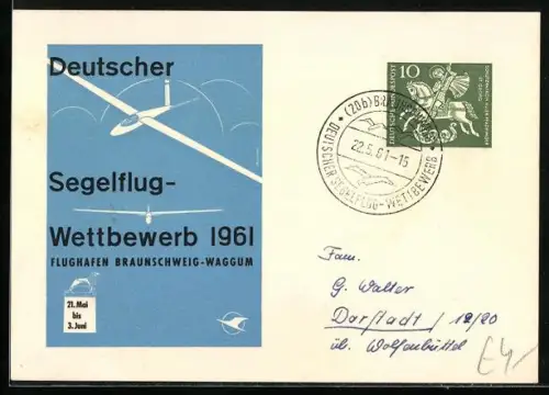 AK Braunschweig-Waggum, Deutscher Segelflug-Wettbewerb 1961, Segelflugzeug