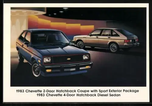 AK Autos Chevrolet Chevette von 1983 in zwei verschiedenen Ausführungen