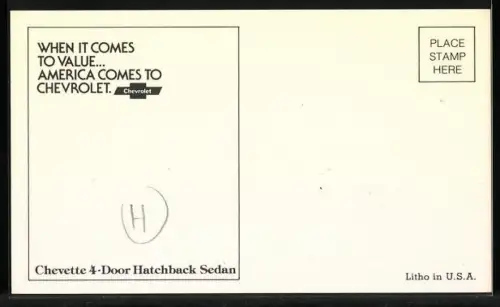 AK Chevrolet Chevette Hatchback Sedan