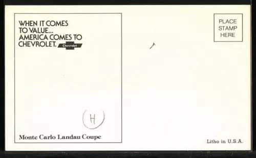 AK Auto Chevrolet Monte Carlo Landau Coupe