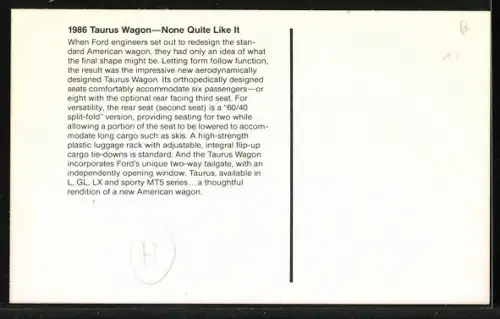 AK Auto Ford Taurus Wagon von 1986