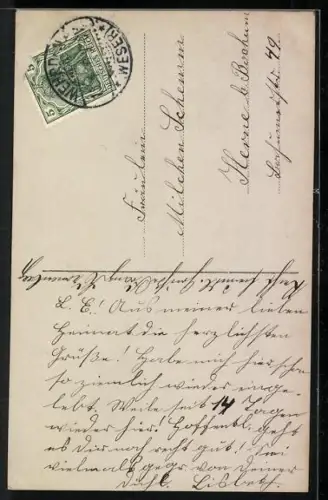 Foto-AK GL Co Nr. 3202 /5g: Fräulein mit Blumenkorb