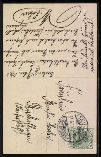 Foto-AK GL Co Nr. 2495/4: Junge Frau mit Blumen im Haar