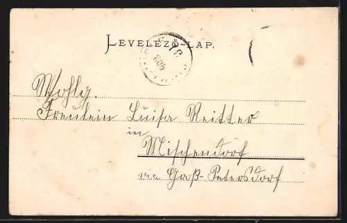 AK Szt.-Gotthárd, Strassenpartie mit Kirche