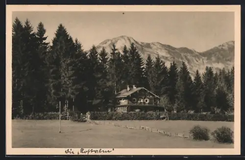 AK Berchtesgaden, Alpengasthaus Rostalm, Bes. A. u. M. Stievermann