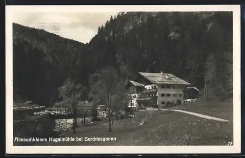 AK Berchtesgaden, Almbachklamm Kugelmühle