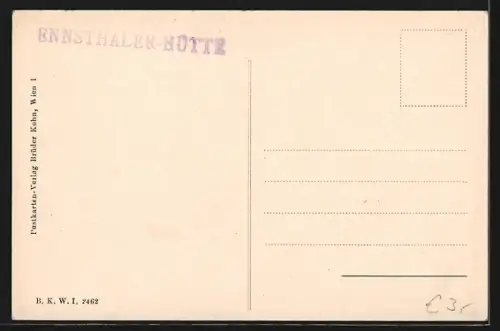 AK Ennstaler Hütte am Gesäuse, Berghütte mit Gr. u. Kl. Buchstein