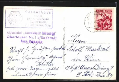 AK Seekarhaus /Obertauern, Berghütte mit Wurmwand