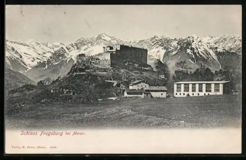 AK Meran, Blick zum Schloss Fragsburg