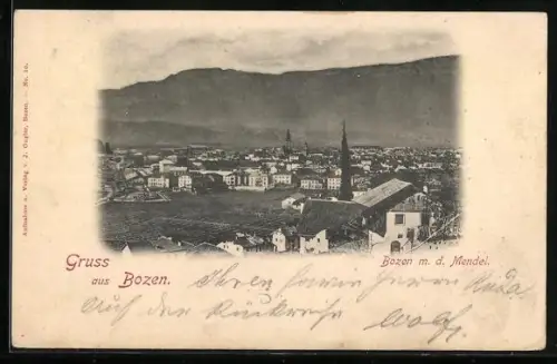 AK Bozen, Ortsansicht gegen Mendel