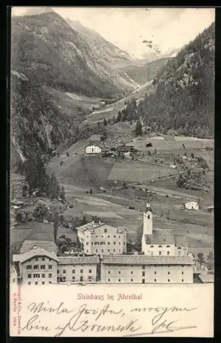 AK Steinhaus im Ahrnthal, Gesamtansicht aus der Vogelschau