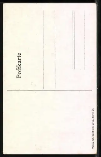 AK St. Cyprian, Ortsansicht mit Rosengarten