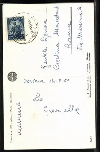 AK Corvara /Dolomiti, Albergo Posta