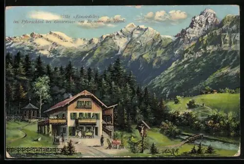 AK Gossensass am Brenner, Gasthof Einsiedelei im Pflerschtal