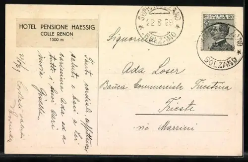 AK Colle Renon, Hotel Pension Halssig