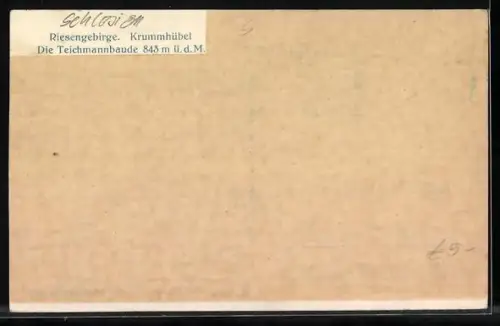 AK Blick auf die Teichmannbaude