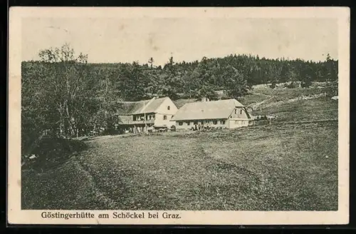 AK Göstingerhütte am Schöckel, Berghütte am Waldesrand