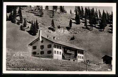 AK Grüntenhaus auf dem Grünten, Blick zum Haus