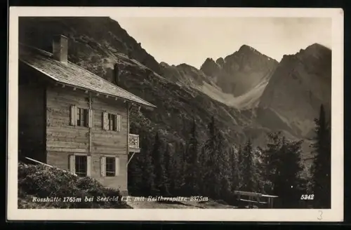 AK Rosshütte, Berghütte mit Blick zur Reitherspitze