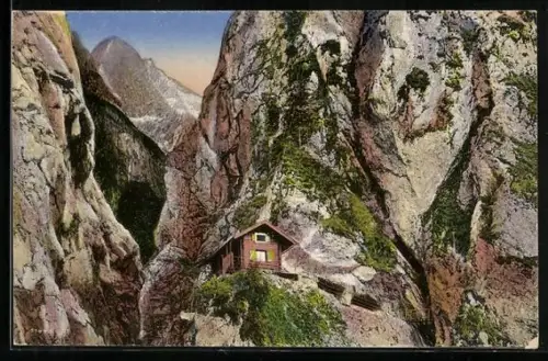 AK Klammhütte /Höllental-Klamm, Klammhütte am Eingang zur Höllentalklamm