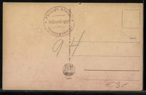 AK Schneekoppe /Riesengebirge, An der Schneekoppe