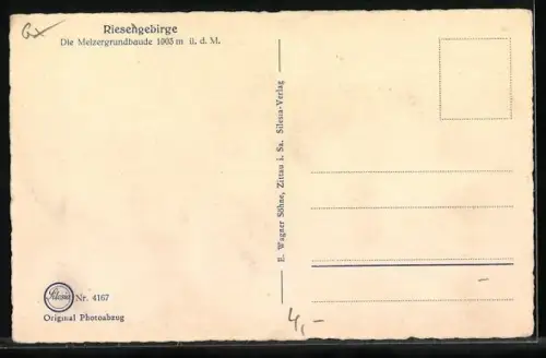 AK Riesengebirge, Melzergrundbaude