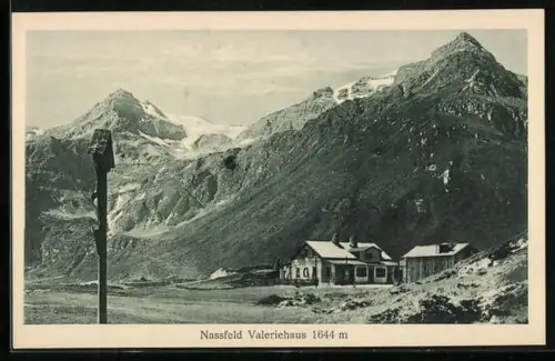 AK Nassfeld Valeriehaus, Blick zur Berghütte