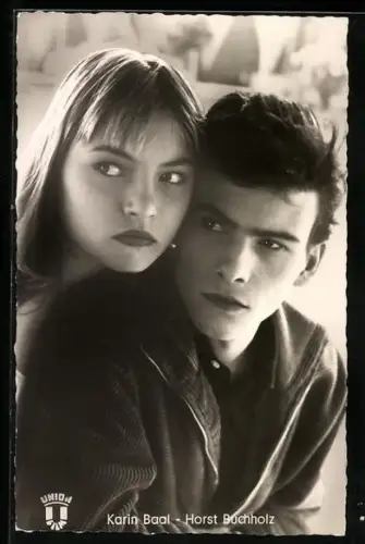 AK Schauspieler Karin Baal und Horst Buchholz in Die Halbstarken