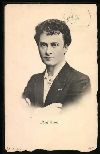 AK Schauspieler Josef Kainz mit verschränkten Armen