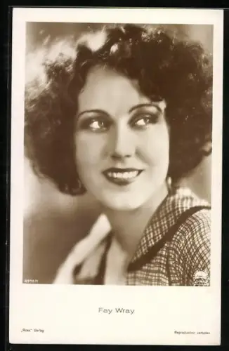 AK Schauspielerin Fay Wray schaut seitlich