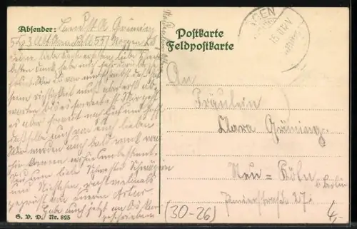 AK Eisernes Kreuz mit Spruch
