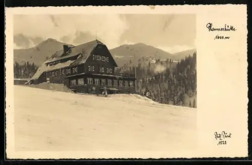 AK Plannerhütte, Ansicht im Schnee