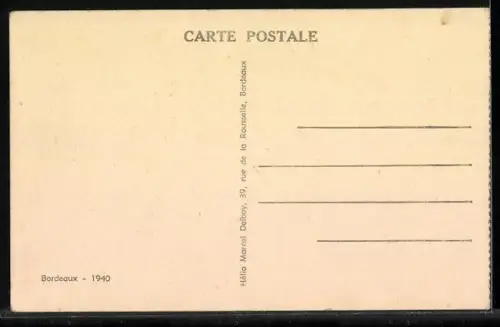 AK Bordeaux, Grosse Cloche et passage d`un dirigeable, Zeppelin