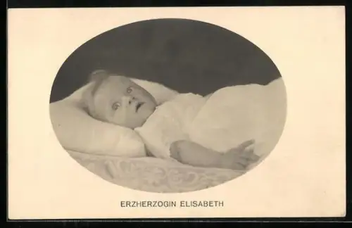 Foto-AK Erzherzogin Elisabeth als Säugling