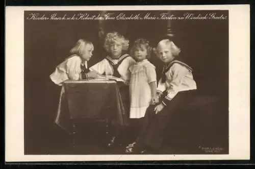 AK Kinder der Hoheit Elisabeth Marie zu Windisch Graetz