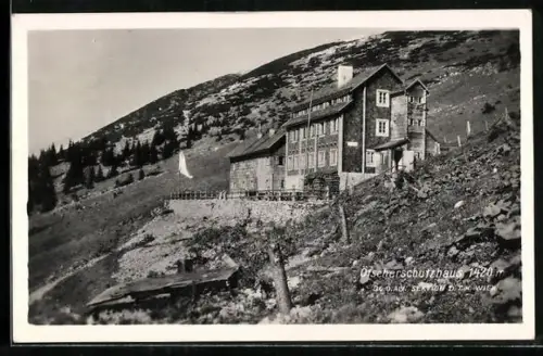 AK Ötscherschutzhaus, Berghütte des D. u. Ö. A. V. Sektion Ö. T. K. Wien