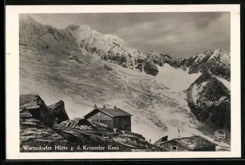AK Die Warnsdorfer Hütte mit Krimmler Kees