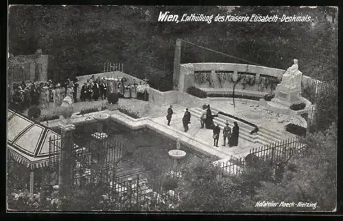 AK Wien, Kaiserin Elisabeth (Sissi) von Österreich-Denkmal, Enthüllung am 4. Juni 1907