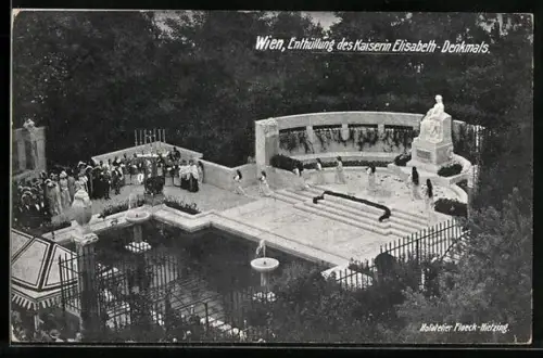 AK Wien, Enthüllung des Kaiserin Elisabeth-Denkmals, Sisi