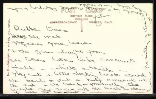 AK Ceylon, Rubber Tapping