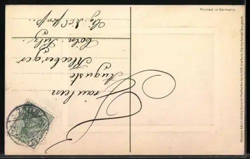 Künstler-AK Meissner & Buch (M&B) Nr.: 1553, Jäger auf Pferden reiten übers Feld