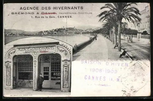AK Cannes, Agence des Hivernants Brémond & Devie