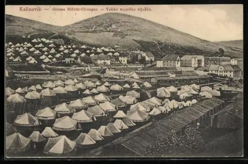 AK Kalinovik, Grosse Militär-Übungen, Zeltlager aus der Vogelschau